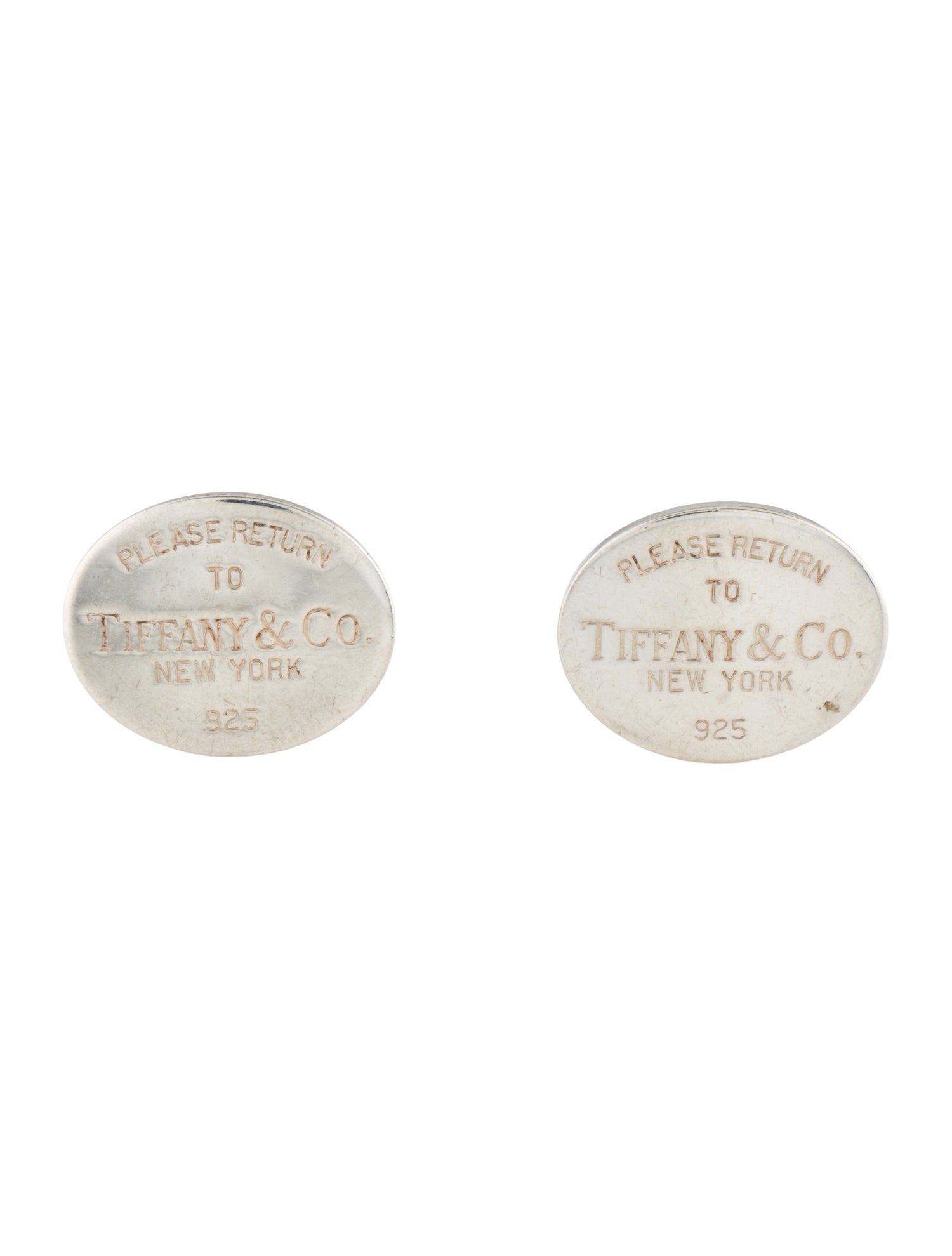 Tiffany & Co. Oval Tag Cufflinks