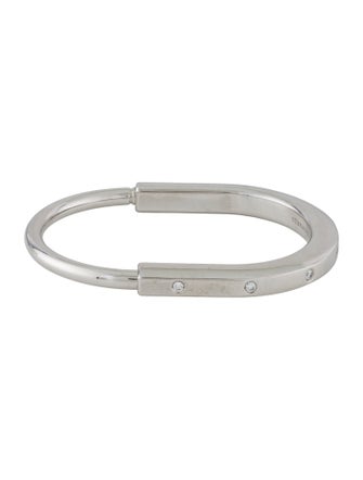 Tiffany & Co. 18K Diamond Lock Bangle