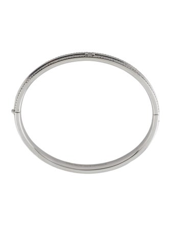 Tiffany & Co. 18K Diamond Pavé T Hinged Bangle