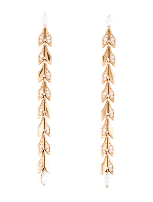 Tiffany & Co. 18K Diamond Victoria Vine Drop Earrings