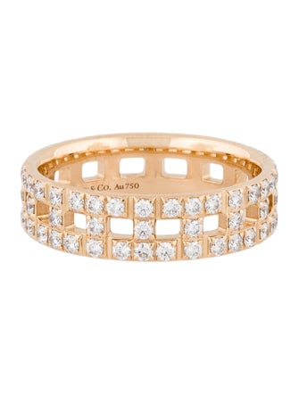 Tiffany & Co. 18K Diamond Pavé True Wide Tiffany T Eternity Band