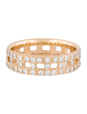 Tiffany & Co. 18K Diamond Pavé True Wide Tiffany T Eternity Band