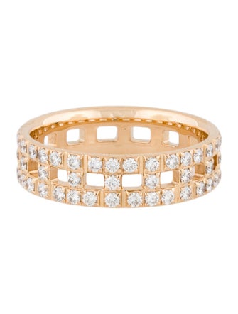 Tiffany & Co. 18K Diamond Pavé True Wide Tiffany T Eternity Band