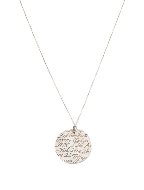 Tiffany & Co. Notes Round Wavy Pendant Necklace