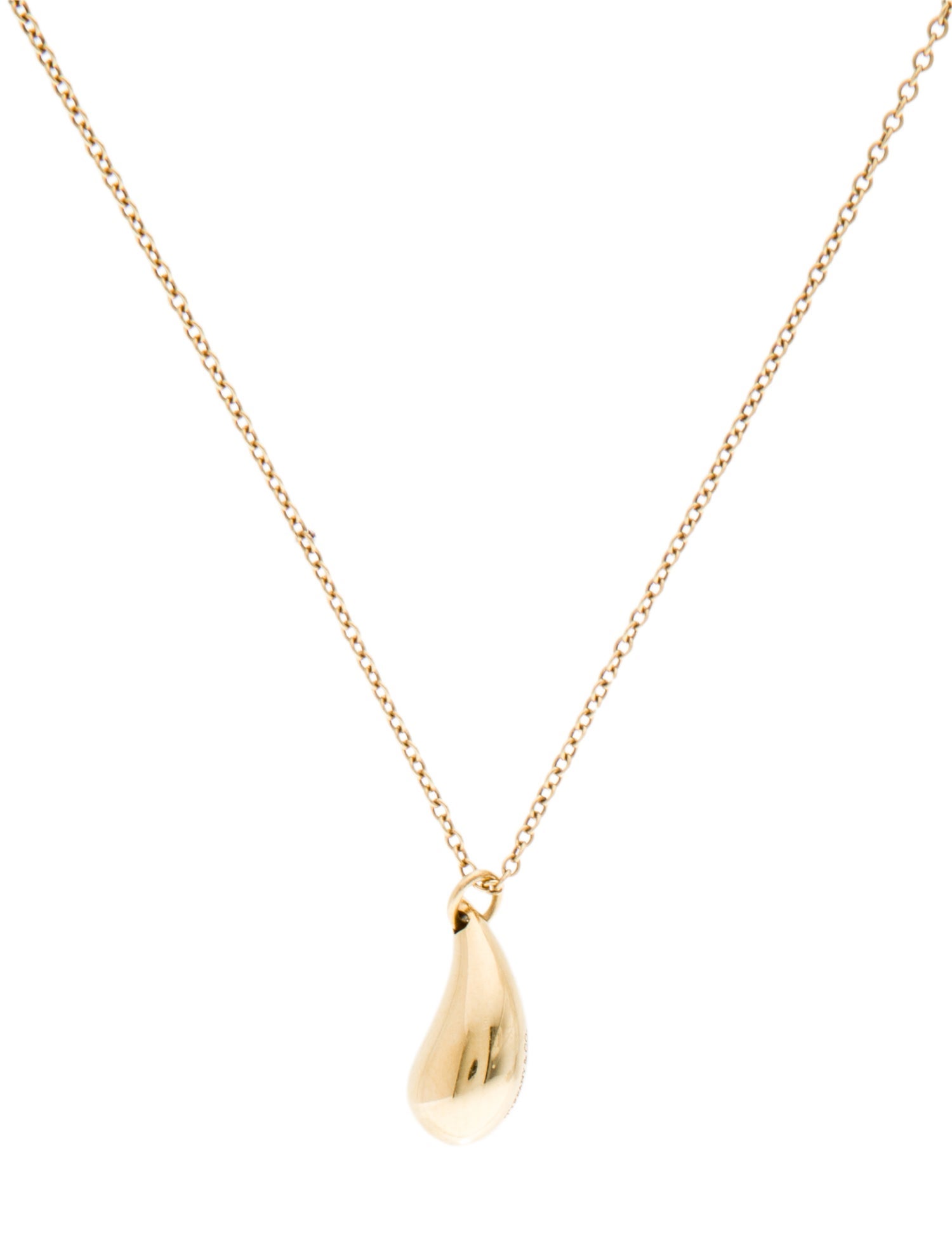 Tiffany & Co. 18K Teardrop Pendant Necklace