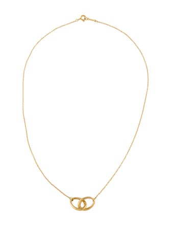 Tiffany & Co. 18K Double Loop Pendant Necklace