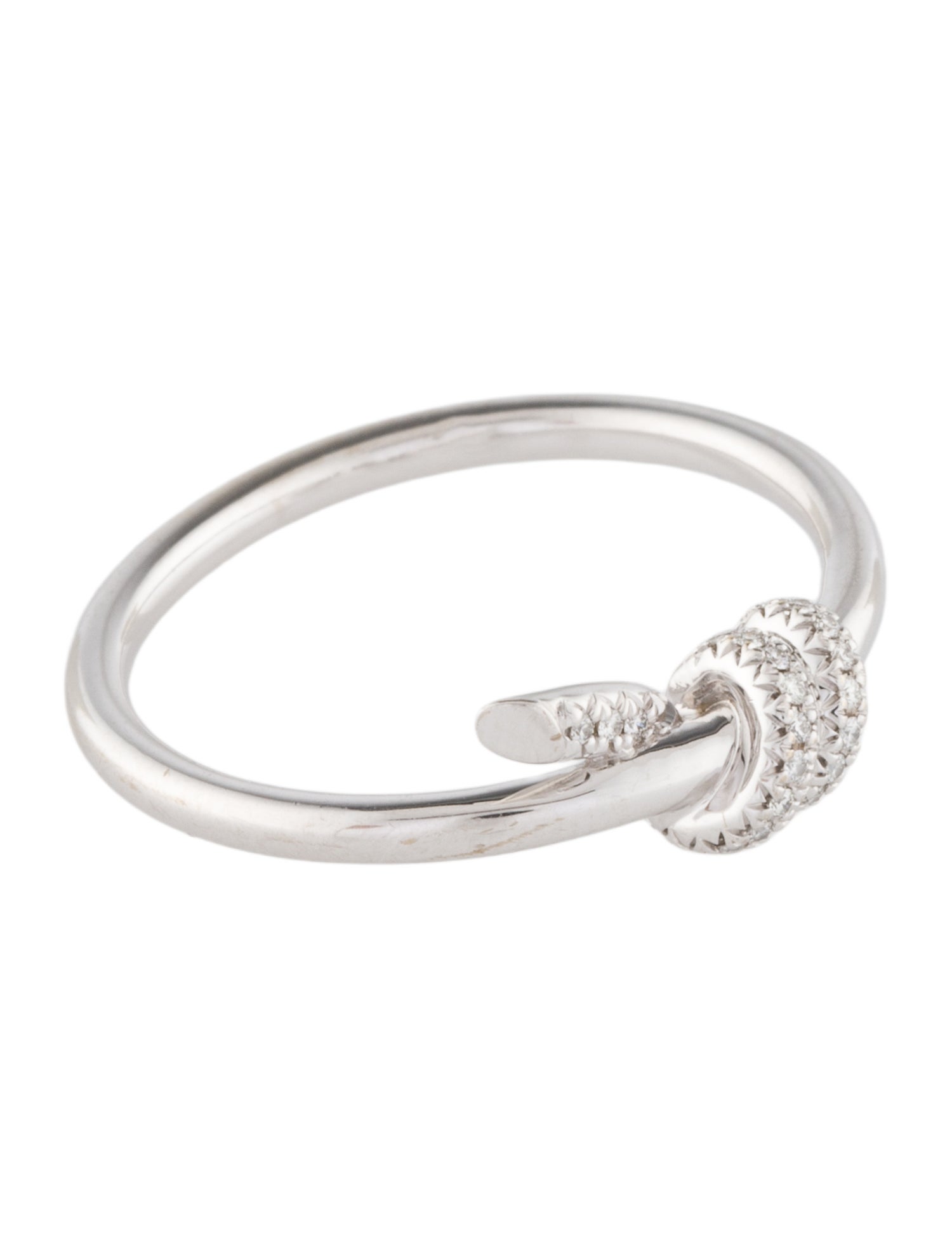 Tiffany & Co. 18K Diamond Knot Ring