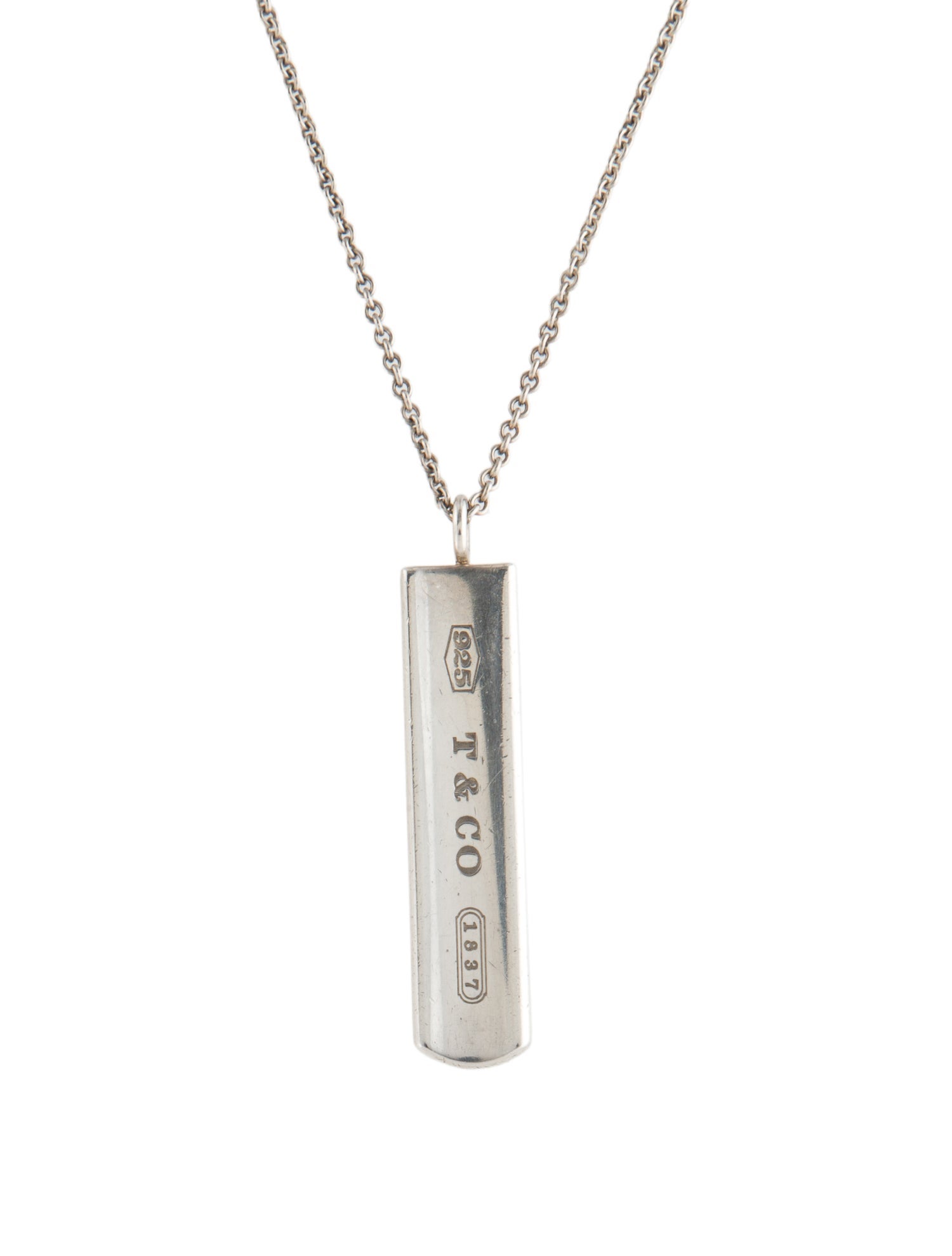 Tiffany & Co. 1837 Bar Pendant Necklace
