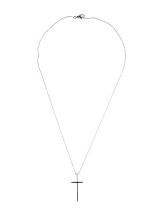 Tiffany & Co. 18K Metro Cross Pendant Necklace