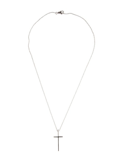 Tiffany & Co. 18K Metro Cross Pendant Necklace