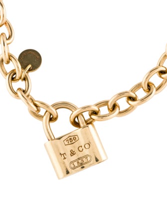 Tiffany & Co. 18K 1837 Lock Charm Bracelet