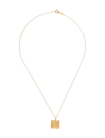 Tiffany & Co. 18K Notes Small Square Pendant Necklace