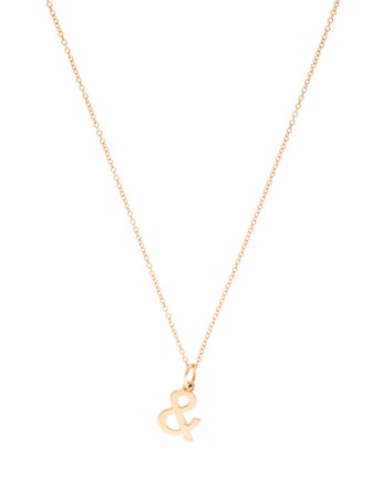 Tiffany & Co. 18K Ampersand Pendant Necklace