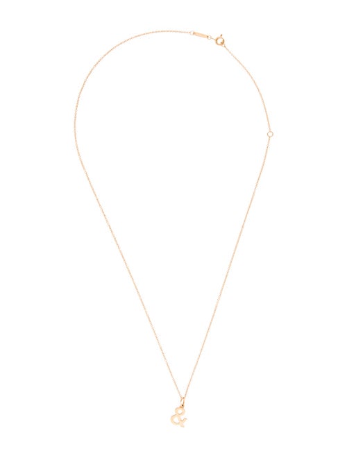 Tiffany & Co. 18K Ampersand Pendant Necklace