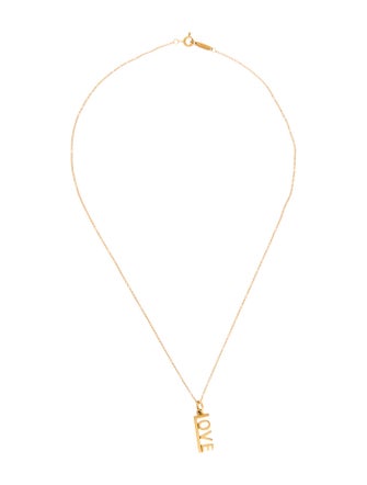 Tiffany & Co. 18K Love Charm Pendant Necklace