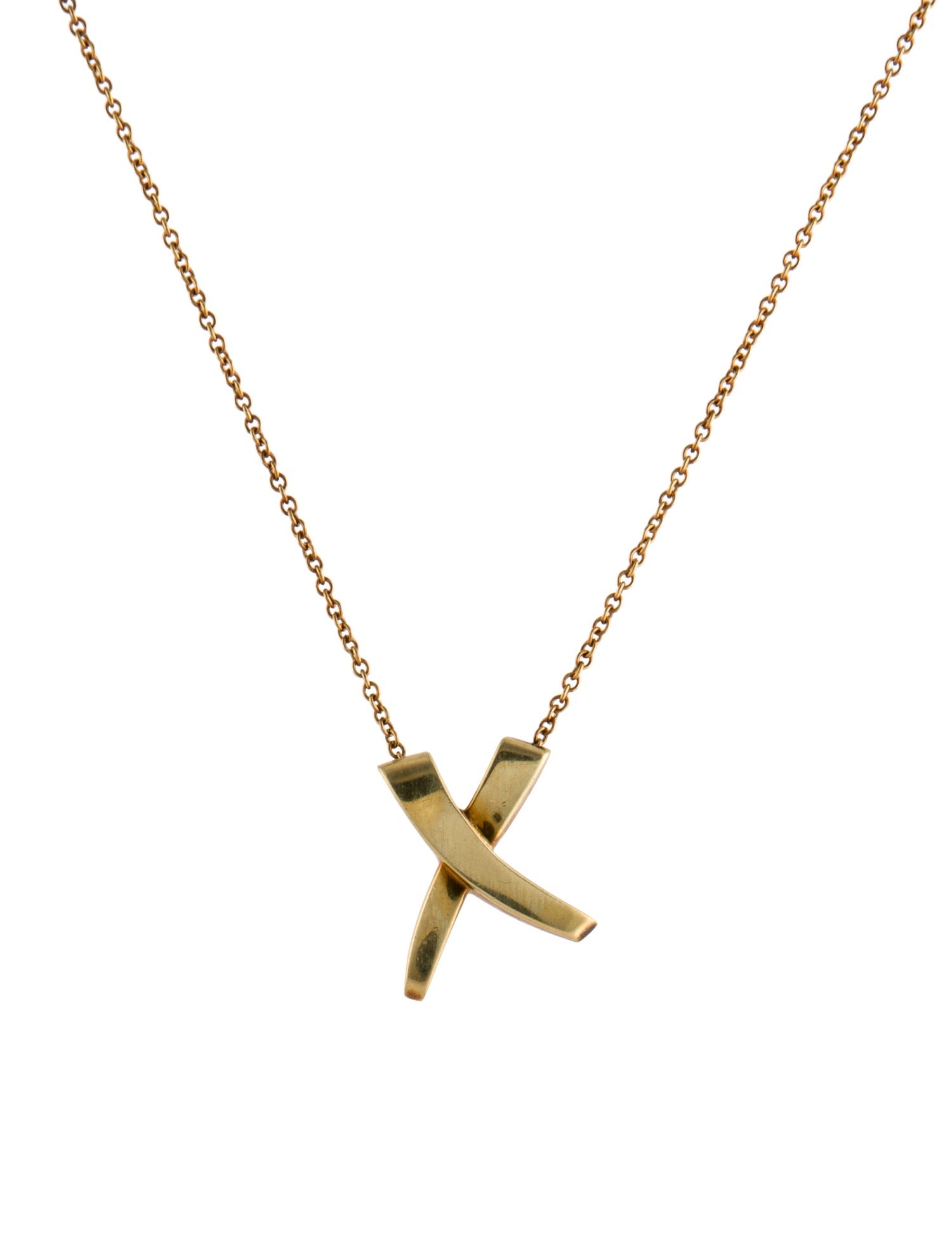 Tiffany & Co. 18K Graffiti X Pendant Necklace