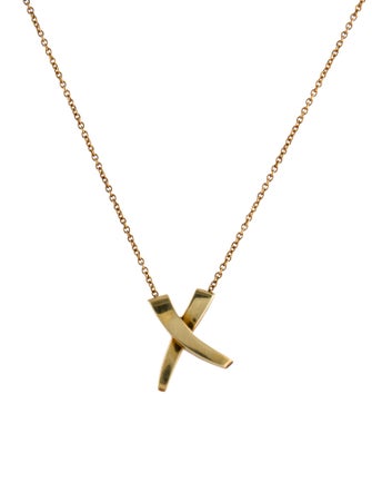 Tiffany & Co. 18K Graffiti X Pendant Necklace
