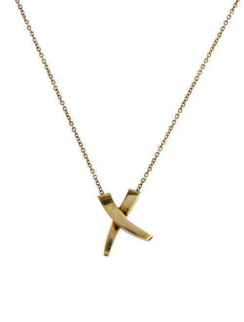 Tiffany & Co. 18K Graffiti X Pendant Necklace
