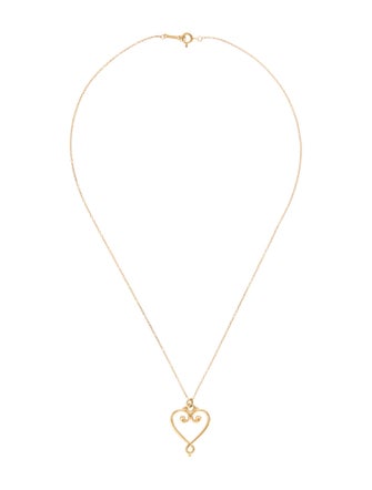 Tiffany & Co. 18K Venezia Goldoni Heart Pendant Necklace