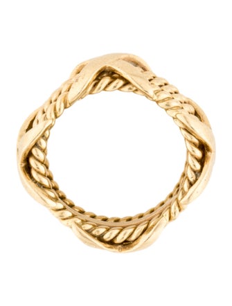Tiffany & Co. 18K Schlumberger Rope Four-Row 'X' Ring