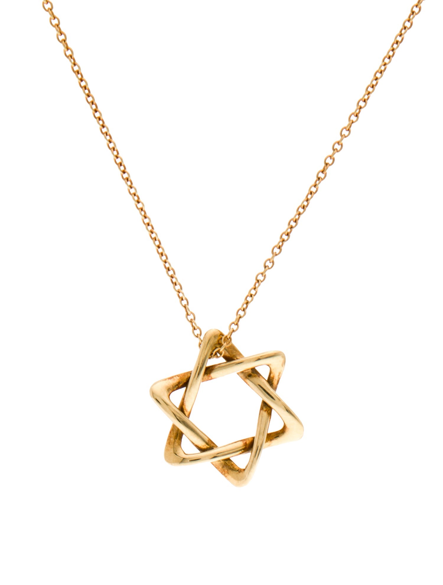 Tiffany & Co. 18K Star of David Necklace
