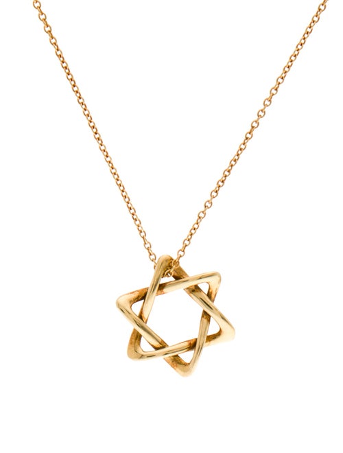 Tiffany & Co. 18K Star of David Necklace