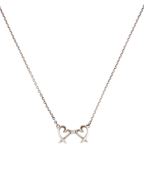 Tiffany & Co. Diamond Double Loving Heart Pendant