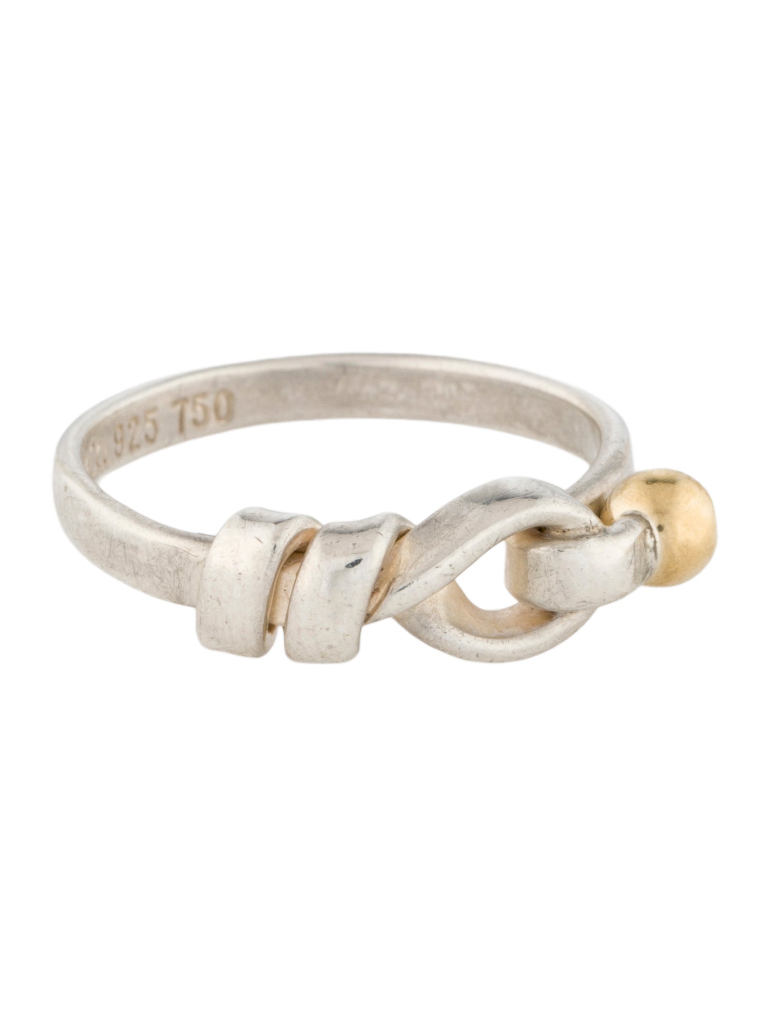 Tiffany & Co. Vintage Two-Tone Hook & Eye Ring