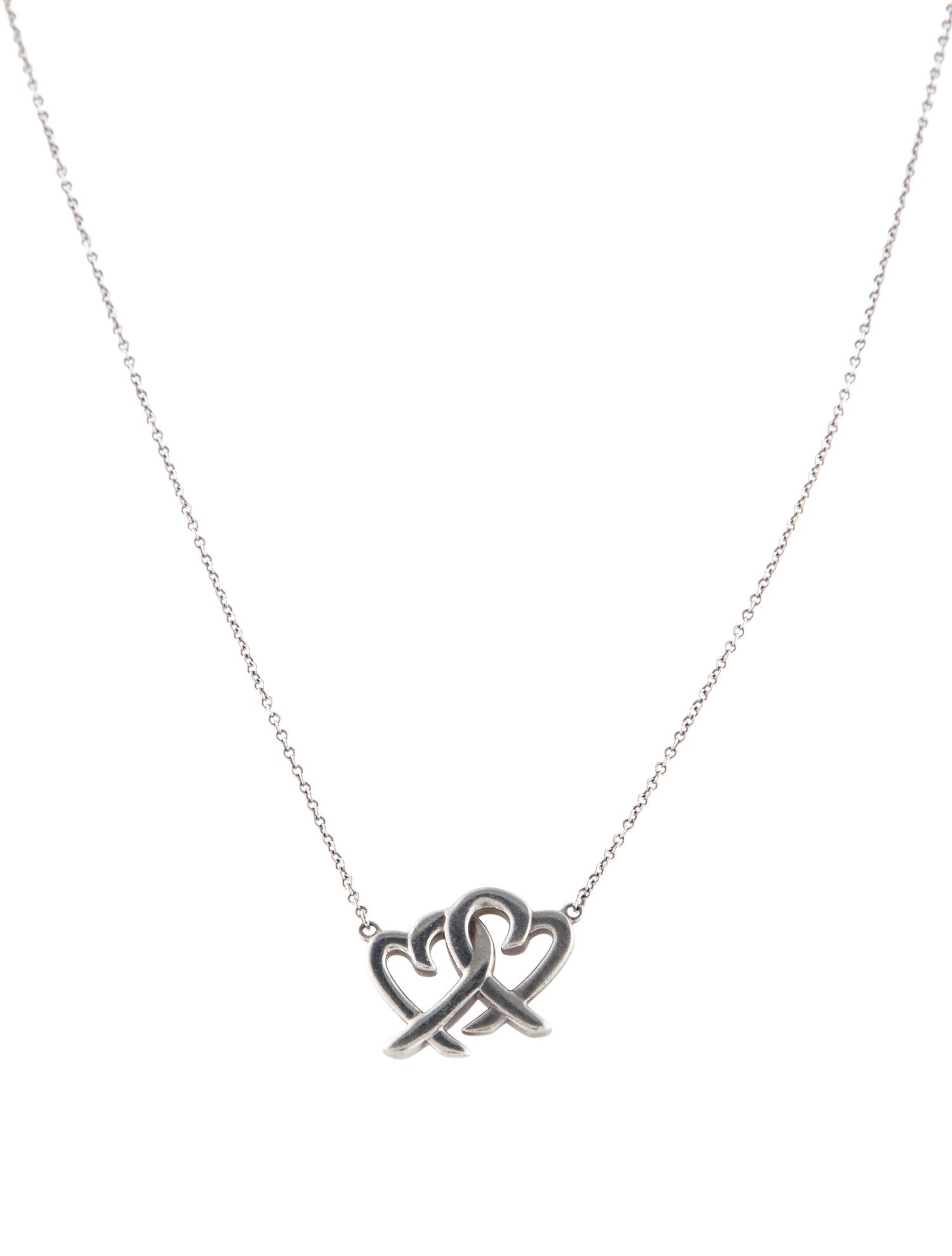 Tiffany & Co. Interlocking Loving Heart Pendant Necklace
