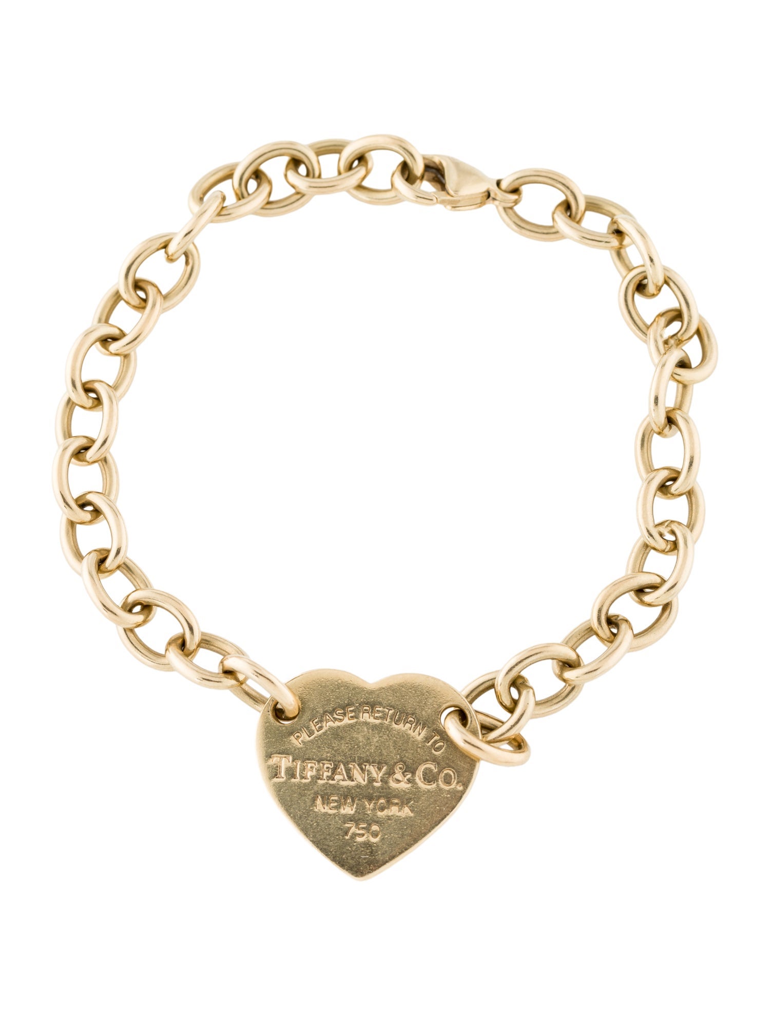 Tiffany & Co. 18K Heart Tag Charm Bracelet