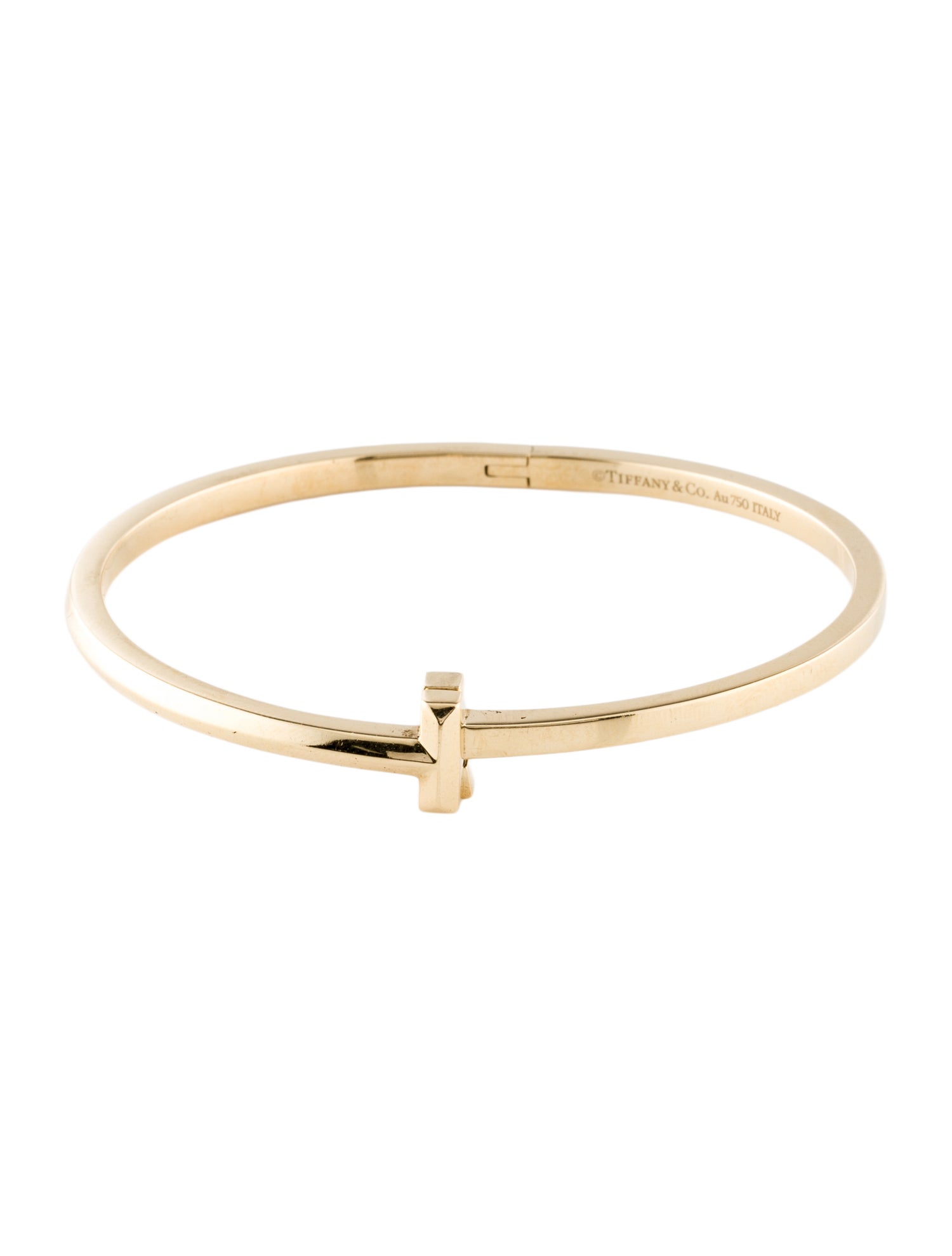 Tiffany & Co. 18K T T1 Narrow Hinged Bangle