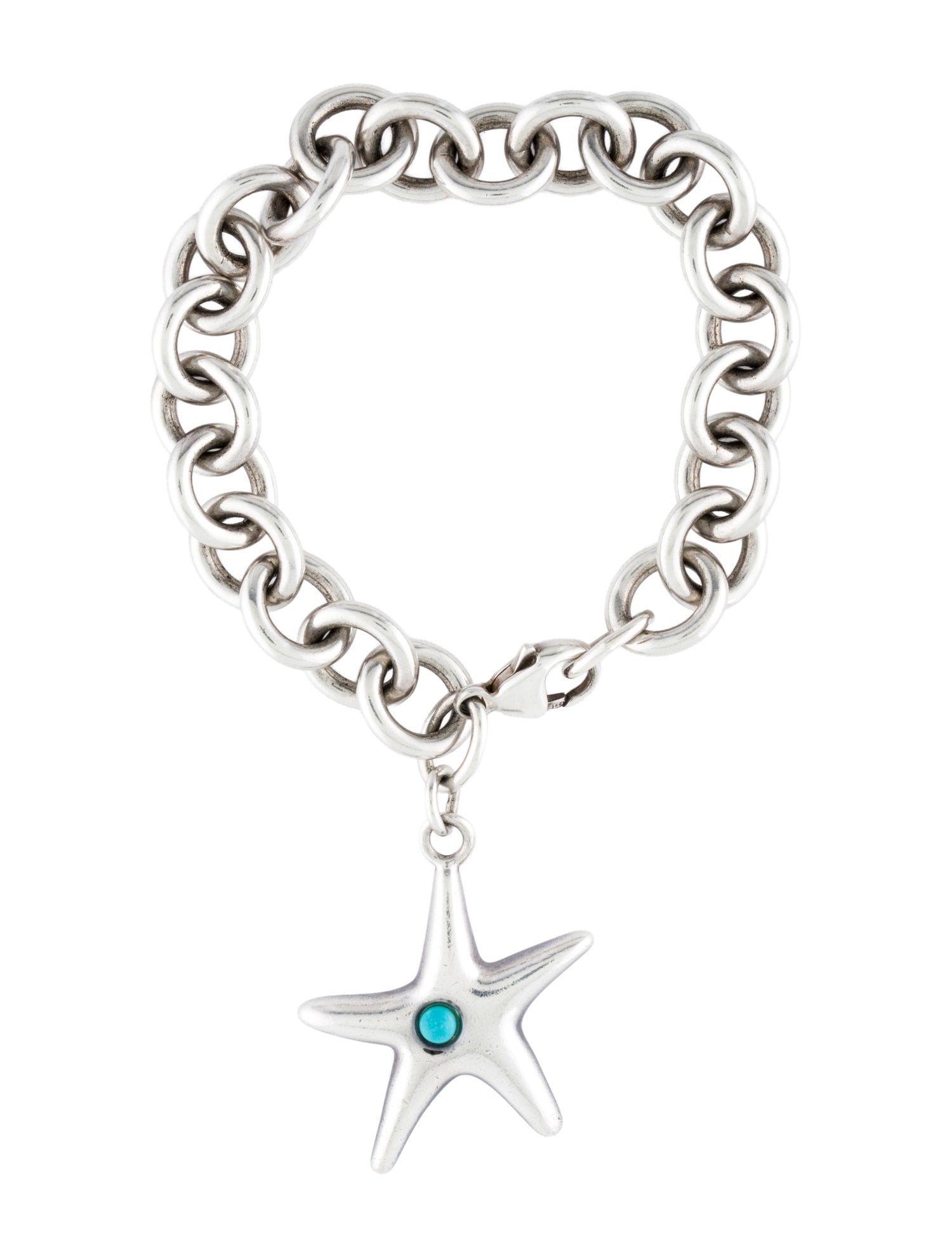 Tiffany & Co. Vintage Turquoise Starfish Charm Bracelet