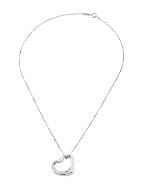 Tiffany & Co. Open Heart Pendant Necklace