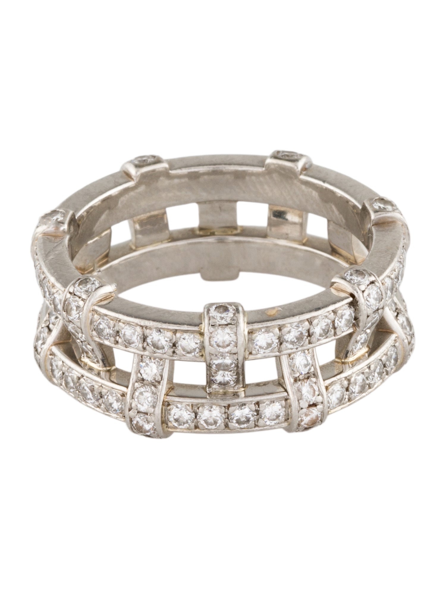 Tiffany & Co. Platinum 1.68ctw Double Woven Eternity Band