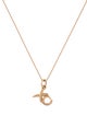 Tiffany & Co. 18K XO Pendant with Beaded Chain Necklace