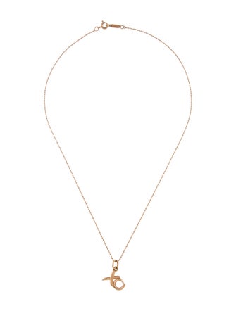 Tiffany & Co. 18K XO Pendant with Beaded Chain Necklace