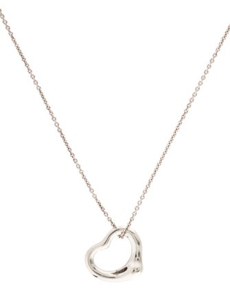 Tiffany & Co. Open Heart Pendant Necklace