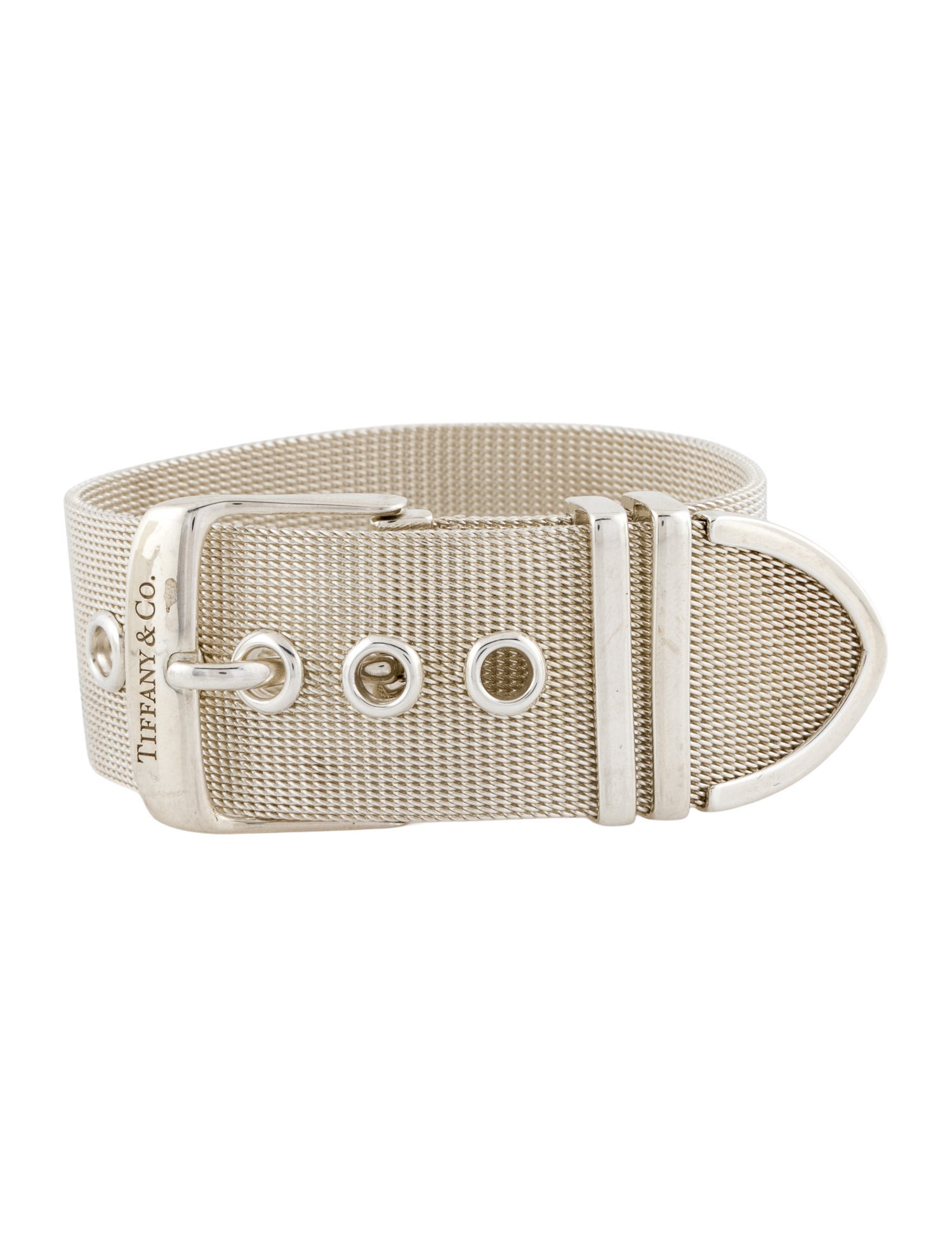 Tiffany & Co. Wide Mesh Buckle Bracelet