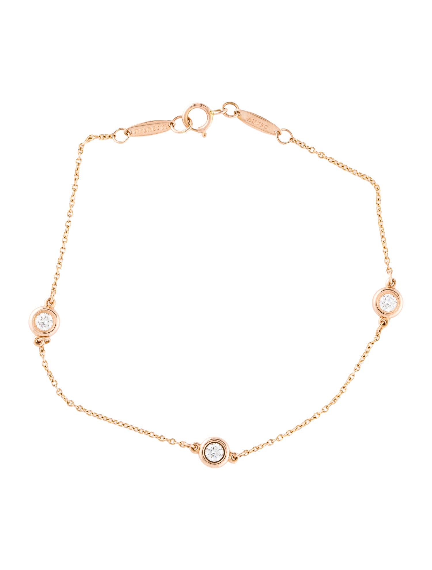 Tiffany & Co. 18K Diamond by the Yard Station Bracelet