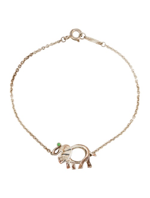 Tiffany & Co. Tsavorite Garnet Save The Wild Elephant Charm Bracelet