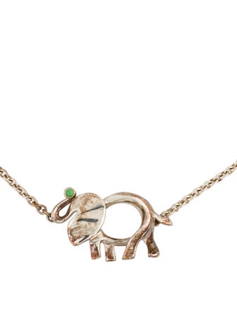 Tiffany & Co. Tsavorite Garnet Save The Wild Elephant Charm Bracelet