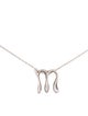 Tiffany & Co. Small Alphabet Initial 'M' Pendant Necklace