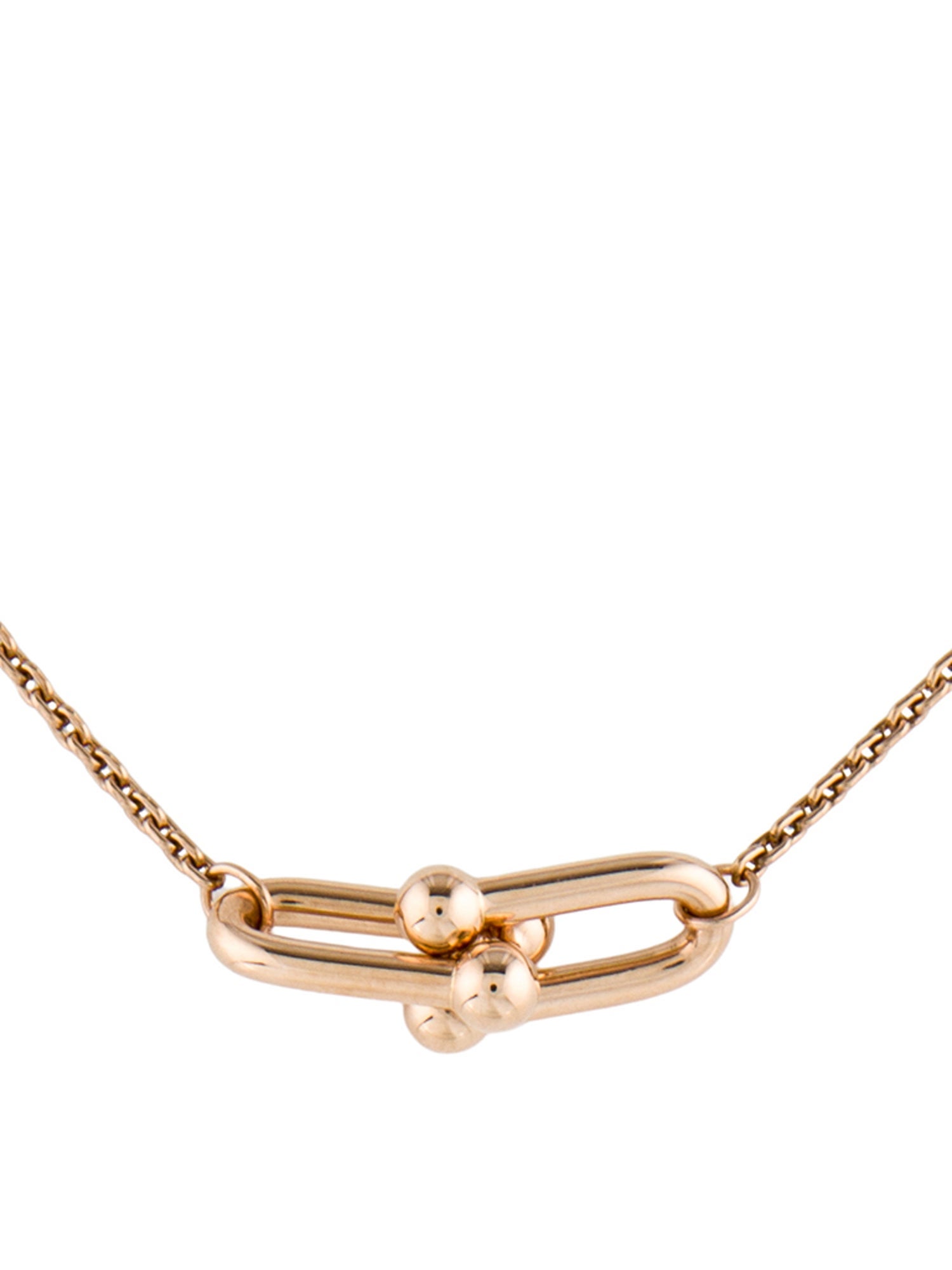 Tiffany & Co. 18K Small Double Link Pendant