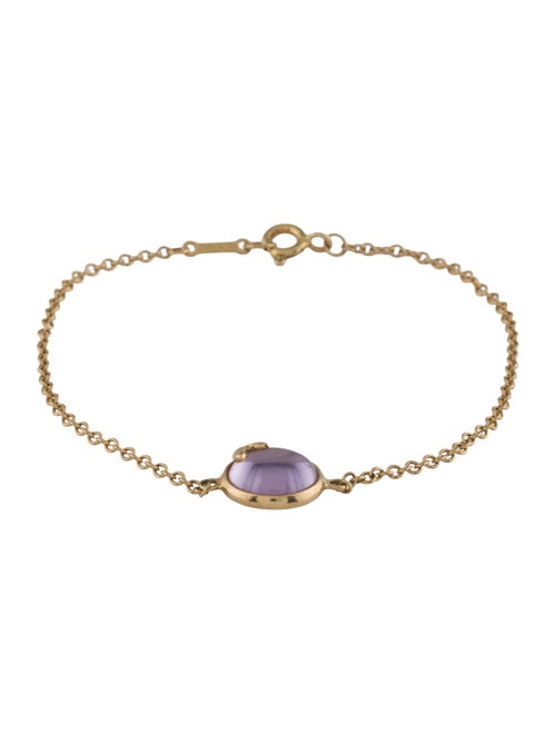 Tiffany & Co. 18K Amethyst Olive Leaf Station Bracelet