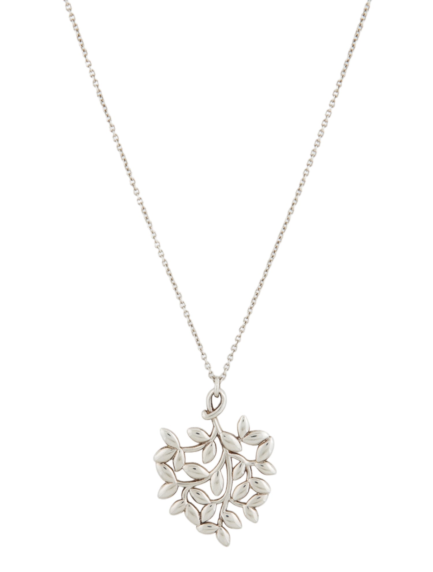 Tiffany & Co. Olive Leaf Pendant Necklace