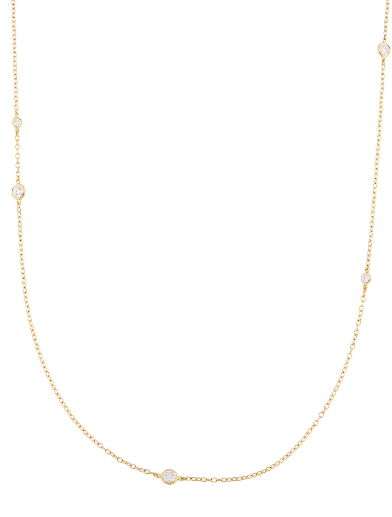 Tiffany & Co. 18K 1.21ctw Vintage Diamonds by the Yard® Sprinkle Necklace