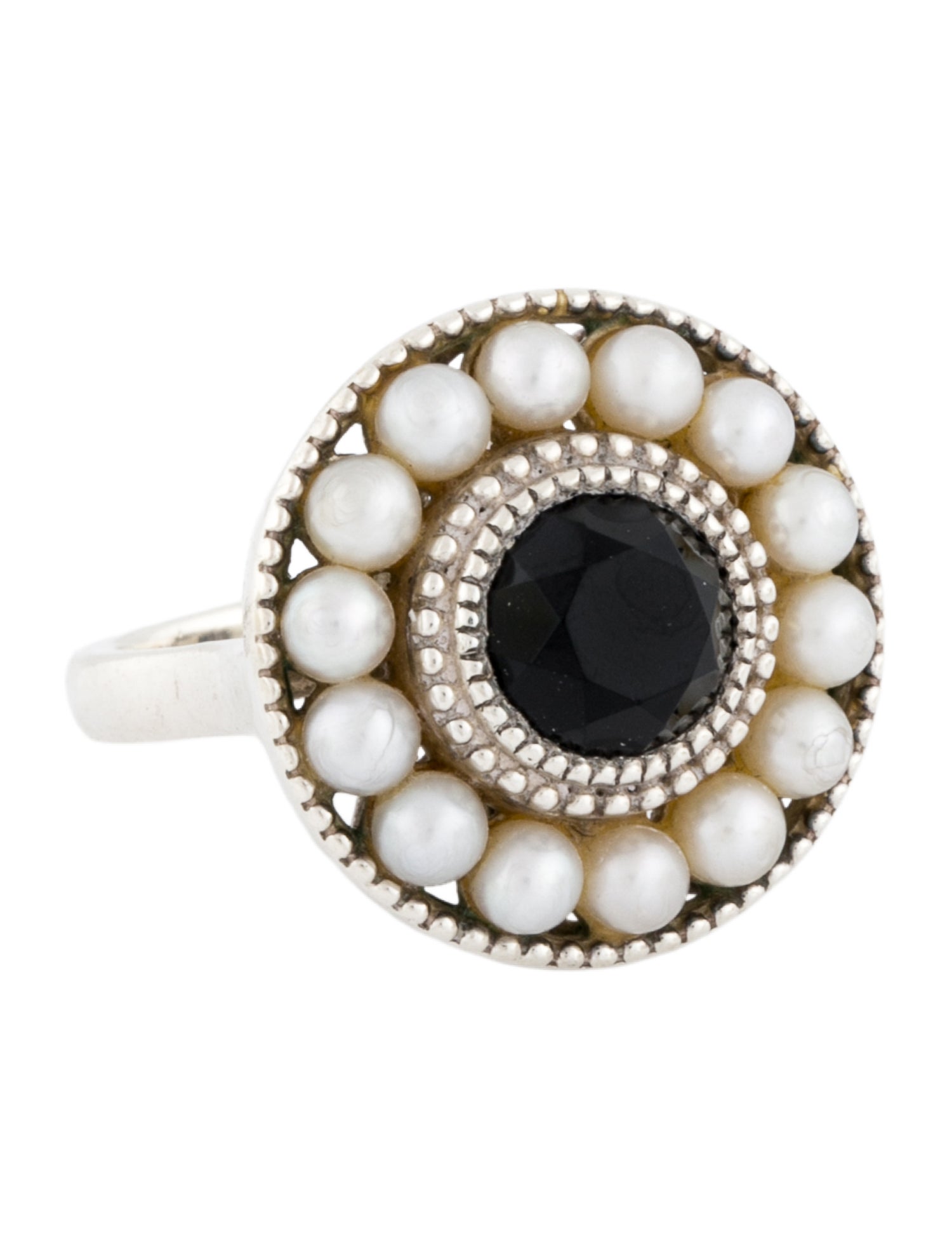 Tiffany & Co. Pearl & Onyx Ziegfeld Ring