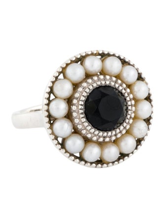 Tiffany & Co. Pearl & Onyx Ziegfeld Ring