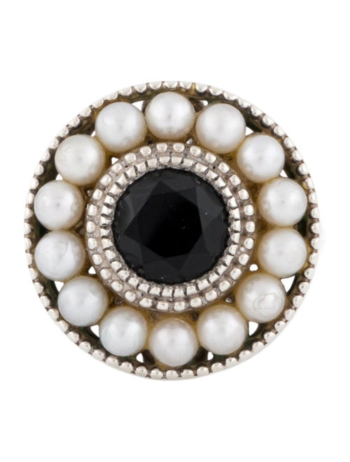 Tiffany & Co. Pearl & Onyx Ziegfeld Ring