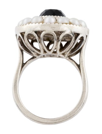 Tiffany & Co. Pearl & Onyx Ziegfeld Ring